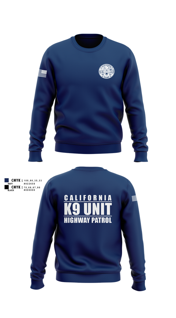Crew Neck Sweatshirt, VALLEY K9, , Teamtime, Team time, sublimation, custom sports apparel, team uniforms, spirit wear, spiritwear, sports uniforms, custom shirts, team store, custom team store, fundraiser sports, apparel fundraiser