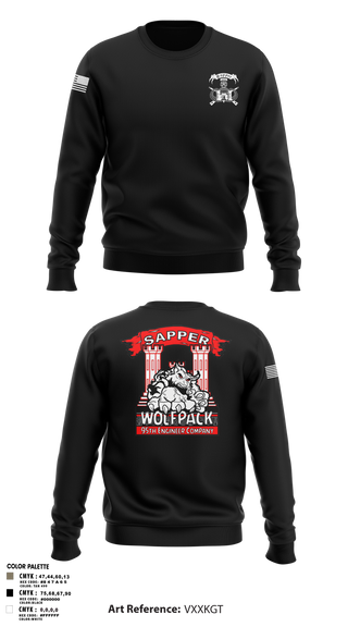 Crew Neck Sweatshirt, 95TH CEC-I, Army, Teamtime, Team time, sublimation, custom sports apparel, team uniforms, spirit wear, spiritwear, sports uniforms, custom shirts, team store, custom team store, fundraiser sports, apparel fundraiser