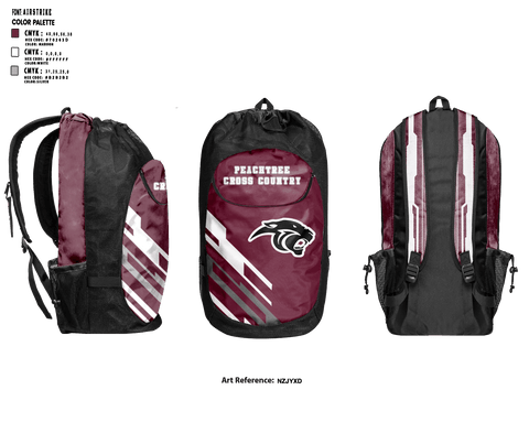 Gear Bag, Peachtree Academy High School Cross Country, Cross Country, Teamtime, Team time, sublimation, custom sports apparel, team uniforms, spirit wear, spiritwear, sports uniforms, custom shirts, team store, custom team store, fundraiser sports, apparel fundraiser