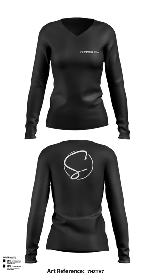 Womens Long Sleeve Vneck Shirt, Revive Credit Solutions, , Teamtime, Team time, sublimation, custom sports apparel, team uniforms, spirit wear, spiritwear, sports uniforms, custom shirts, team store, custom team store, fundraiser sports, apparel fundraiser
