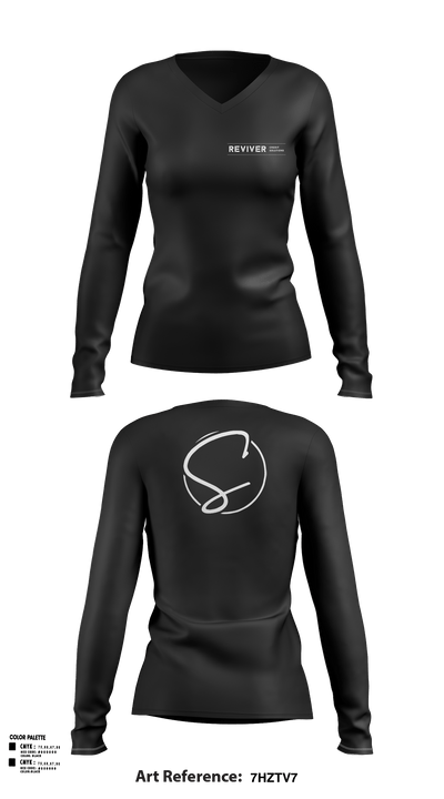 Revive Credit Solutions 76449591 Women's Long Sleeve V-neck Shirt - 107