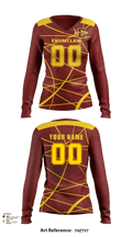 Enumclaw High School Volleyball 88836191 Women's Long Sleeve V-neck Shirt - 124
