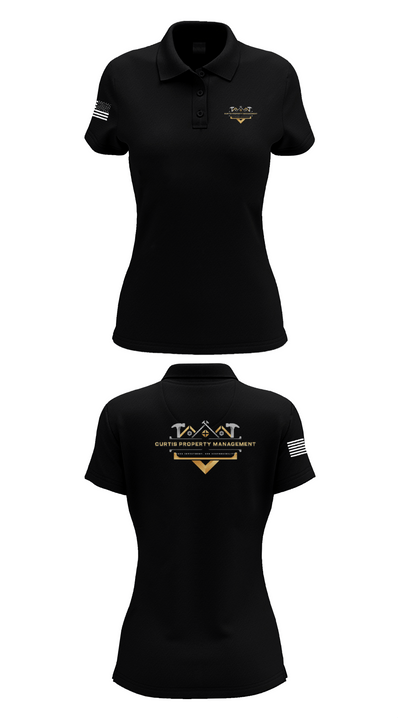 Curtis Property Management 56344180 Women's Short Sleeve Performance Polo  - 36