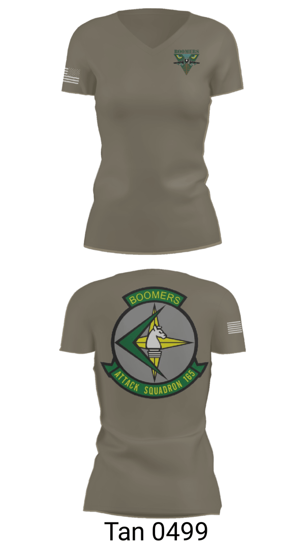 Women's Short Sleeve Vneck Shirt, VA-165 Boomers, , Teamtime, Team time, sublimation, custom sports apparel, team uniforms, spirit wear, spiritwear, sports uniforms, custom shirts, team store, custom team store, fundraiser sports, apparel fundraiser
