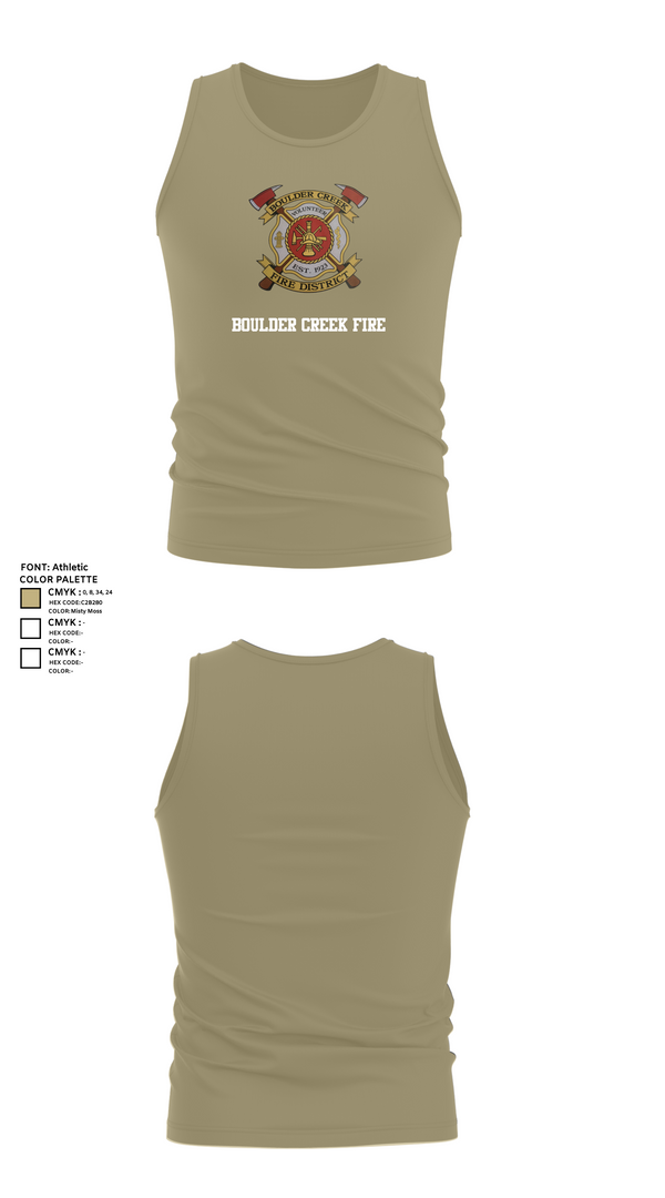 Tank Top, Boulder creek fire, , Teamtime, Team time, sublimation, custom sports apparel, team uniforms, spirit wear, spiritwear, sports uniforms, custom shirts, team store, custom team store, fundraiser sports, apparel fundraiser