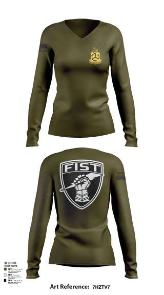 Womens Long Sleeve Vneck Shirt, 1-200 Infantry, National Guard, Teamtime, Team time, sublimation, custom sports apparel, team uniforms, spirit wear, spiritwear, sports uniforms, custom shirts, team store, custom team store, fundraiser sports, apparel fundraiser