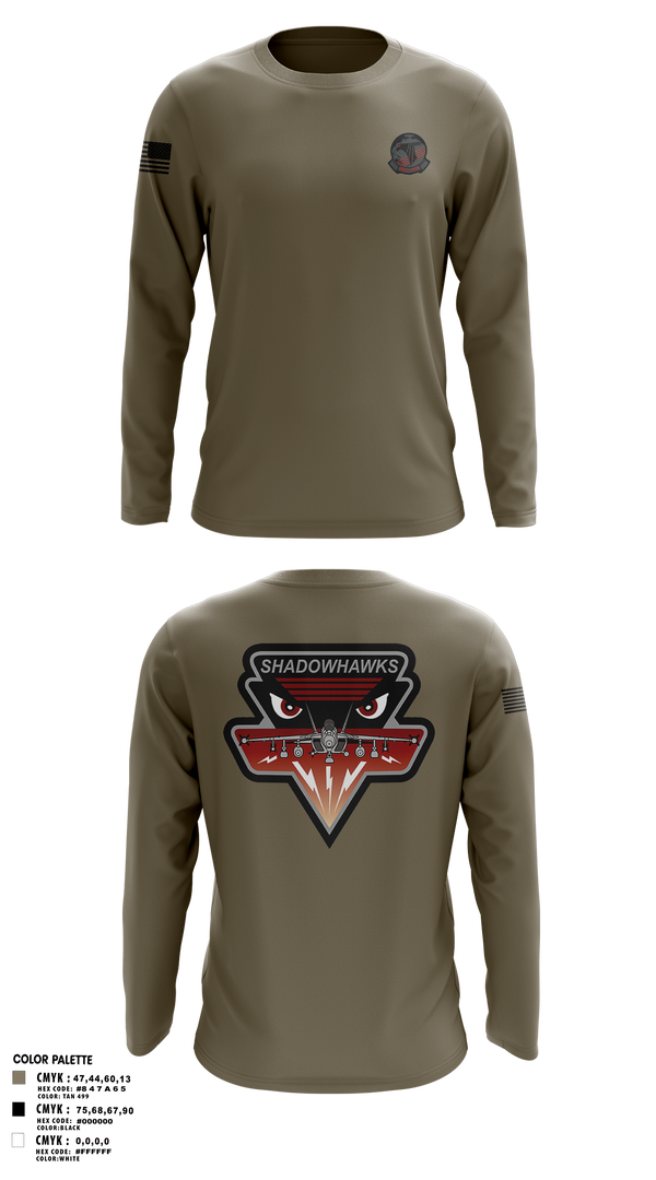 Long Sleeve Performance Shirt, VAQ-141, Navy, Teamtime, Team time, sublimation, custom sports apparel, team uniforms, spirit wear, spiritwear, sports uniforms, custom shirts, team store, custom team store, fundraiser sports, apparel fundraiser