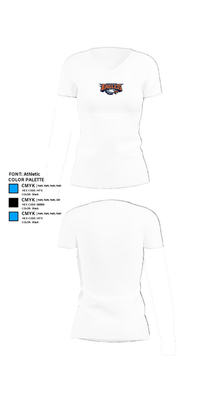 Women's Short Sleeve Vneck Shirt, Clarke County High School Volleyball, Women's Volleyball, Teamtime, Team time, sublimation, custom sports apparel, team uniforms, spirit wear, spiritwear, sports uniforms, custom shirts, team store, custom team store, fundraiser sports, apparel fundraiser