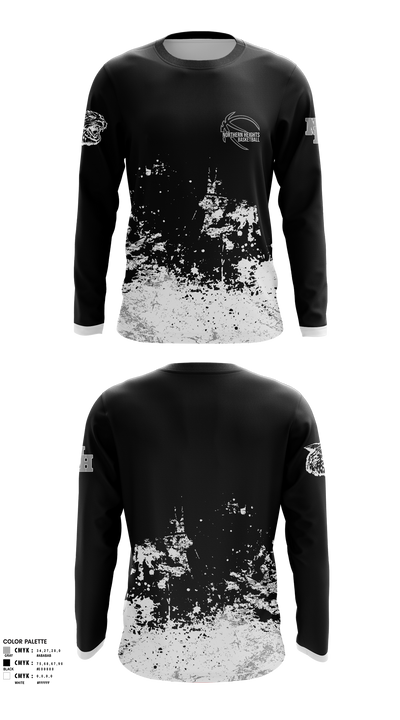 Northern Heights High School Basketball 19028327 Long Sleeve Performance Shirt 1