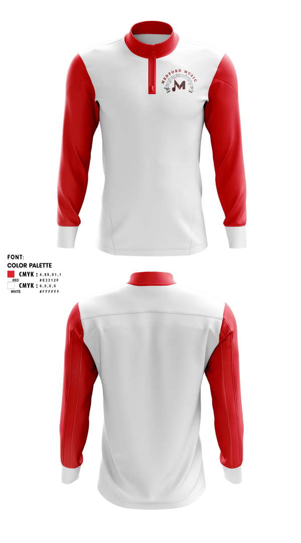Quarter Zip Jacket, Medford Area Senior High School Band, Spirit Store, Teamtime, Team time, sublimation, custom sports apparel, team uniforms, spirit wear, spiritwear, sports uniforms, custom shirts, team store, custom team store, fundraiser sports, apparel fundraiser
