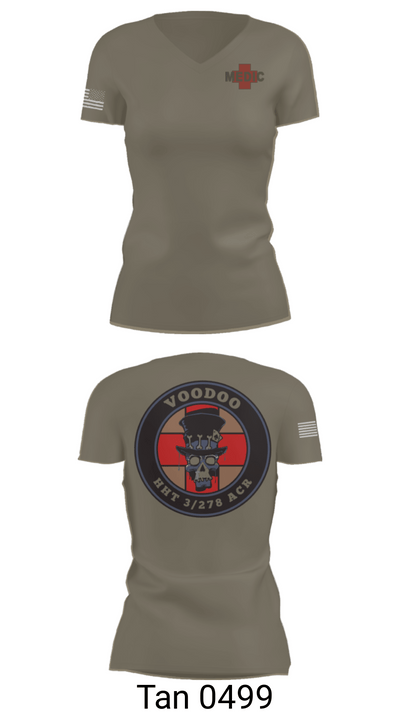 Voodoo Medics 26013593 Women's Short Sleeve V-neck Shirt - 65
