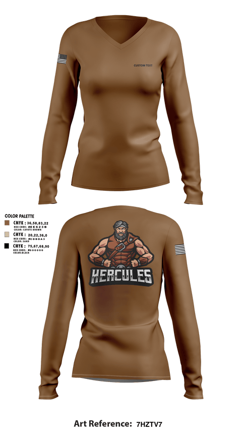 Womens Long Sleeve Vneck Shirt, HHC, 710BSB, , Teamtime, Team time, sublimation, custom sports apparel, team uniforms, spirit wear, spiritwear, sports uniforms, custom shirts, team store, custom team store, fundraiser sports, apparel fundraiser