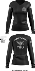 TSU 97360574 Women's Long Sleeve V-neck Shirt - 1