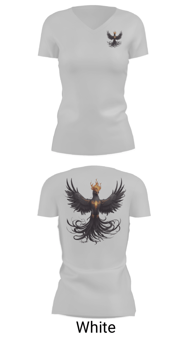 Women's Short Sleeve Vneck Shirt, Phantom Phoenix, , Teamtime, Team time, sublimation, custom sports apparel, team uniforms, spirit wear, spiritwear, sports uniforms, custom shirts, team store, custom team store, fundraiser sports, apparel fundraiser