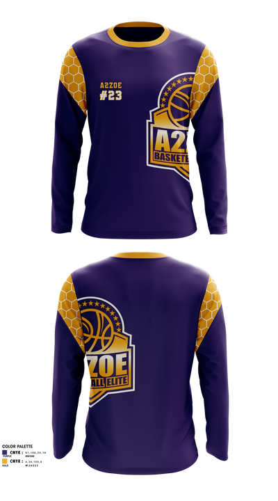 A2Zoe Basketball 60919900 Long Sleeve Performance Shirt 2