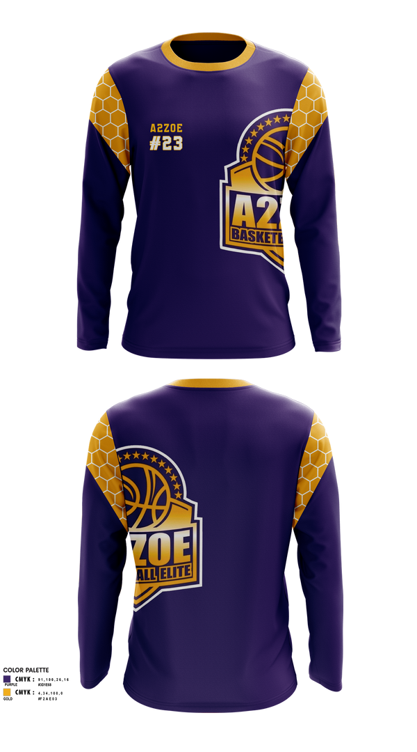 Long Sleeve Performance Shirt, A2Zoe Basketball, Men's Basketball, Teamtime, Team time, sublimation, custom sports apparel, team uniforms, spirit wear, spiritwear, sports uniforms, custom shirts, team store, custom team store, fundraiser sports, apparel fundraiser
