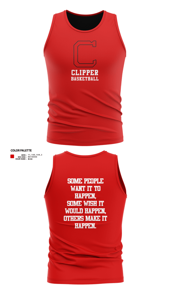 Tank Top, Columbiana High School Basketball, Men's Basketball, Teamtime, Team time, sublimation, custom sports apparel, team uniforms, spirit wear, spiritwear, sports uniforms, custom shirts, team store, custom team store, fundraiser sports, apparel fundraiser