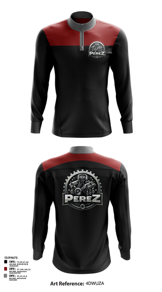 Quarter Zip Jacket, PÉREZ MOTORS, , Teamtime, Team time, sublimation, custom sports apparel, team uniforms, spirit wear, spiritwear, sports uniforms, custom shirts, team store, custom team store, fundraiser sports, apparel fundraiser