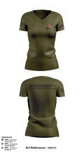 Detachment 1 27221981 Women's Short Sleeve V-neck Shirt - 10