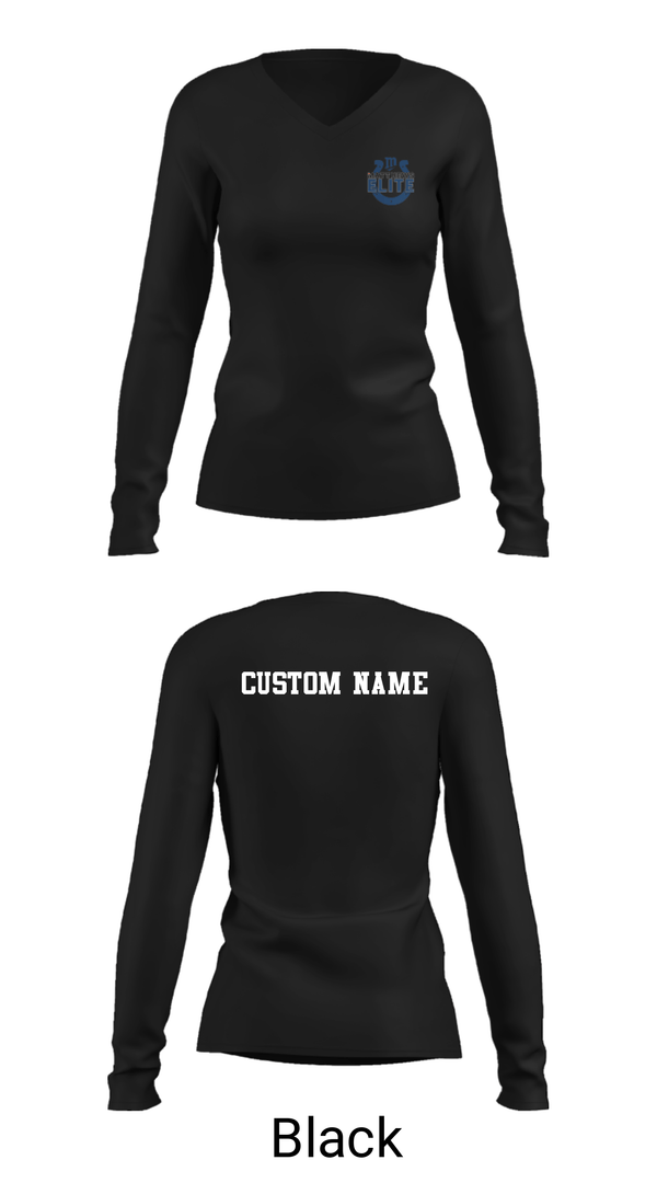 Women's Long Sleeve Vneck Shirt, Matthews Elite, Football, Teamtime, Team time, sublimation, custom sports apparel, team uniforms, spirit wear, spiritwear, sports uniforms, custom shirts, team store, custom team store, fundraiser sports, apparel fundraiser