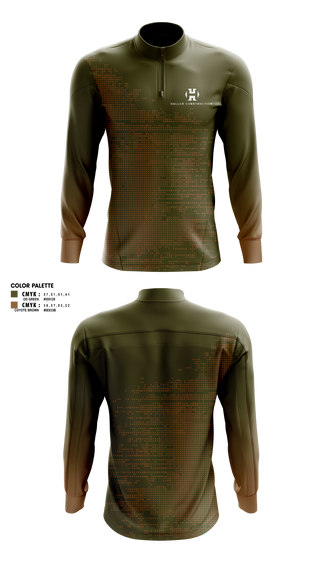 Quarter Zip Jacket, Haller Construction LLC, , Teamtime, Team time, sublimation, custom sports apparel, team uniforms, spirit wear, spiritwear, sports uniforms, custom shirts, team store, custom team store, fundraiser sports, apparel fundraiser