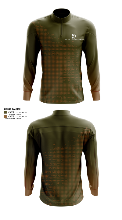 Haller Construction LLC 54644719 Quarter Zip Jacket - 1