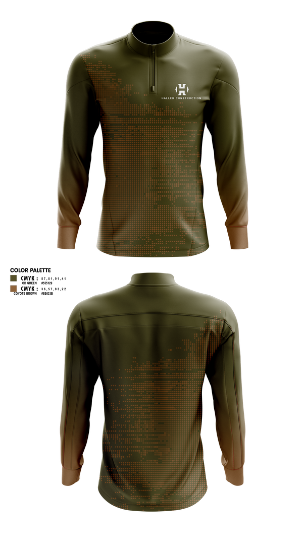 Quarter Zip Jacket, Haller Construction LLC, , Teamtime, Team time, sublimation, custom sports apparel, team uniforms, spirit wear, spiritwear, sports uniforms, custom shirts, team store, custom team store, fundraiser sports, apparel fundraiser