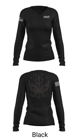 Women's Long Sleeve Vneck Shirt, Maritime Security Response Team, Coast Guard, Teamtime, Team time, sublimation, custom sports apparel, team uniforms, spirit wear, spiritwear, sports uniforms, custom shirts, team store, custom team store, fundraiser sports, apparel fundraiser