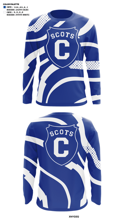 Covenant College Cross Country 59067761 Long Sleeve Performance Shirt - 41