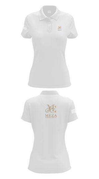 Womens Short Sleeve Performance Polo, Meza Construction LLC, , Teamtime, Team time, sublimation, custom sports apparel, team uniforms, spirit wear, spiritwear, sports uniforms, custom shirts, team store, custom team store, fundraiser sports, apparel fundraiser