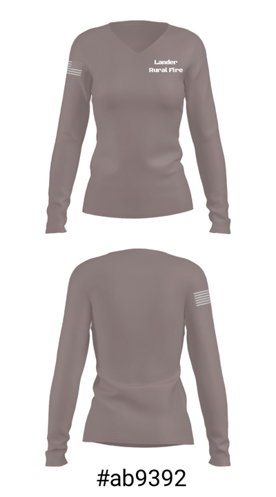Lander Rural Fire 28452325 Women's Long Sleeve V-neck Shirt - 7