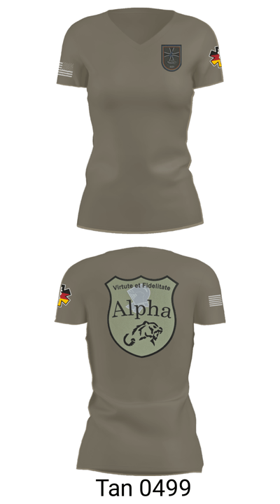 4./401 PzGrenBtl 62618383 Women's Short Sleeve V-neck Shirt - 68