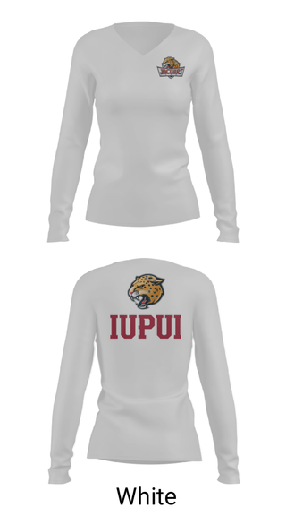 Women's Long Sleeve Vneck Shirt, University-Purdue University Track, Track & Field, Teamtime, Team time, sublimation, custom sports apparel, team uniforms, spirit wear, spiritwear, sports uniforms, custom shirts, team store, custom team store, fundraiser sports, apparel fundraiser