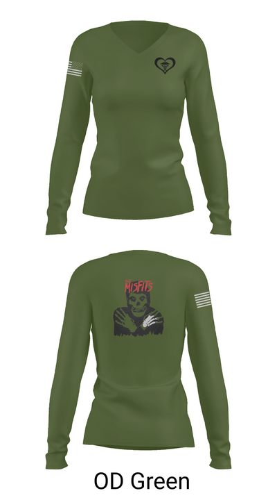 3rd squad 34801732 Women's Long Sleeve V-neck Shirt - 57