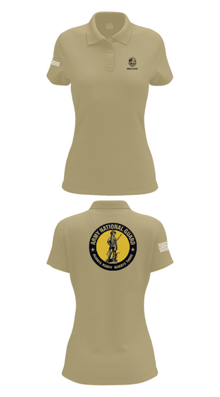 Womens Short Sleeve Performance Polo, Recruiting & Retention Battalion, National Guard, Teamtime, Team time, sublimation, custom sports apparel, team uniforms, spirit wear, spiritwear, sports uniforms, custom shirts, team store, custom team store, fundraiser sports, apparel fundraiser