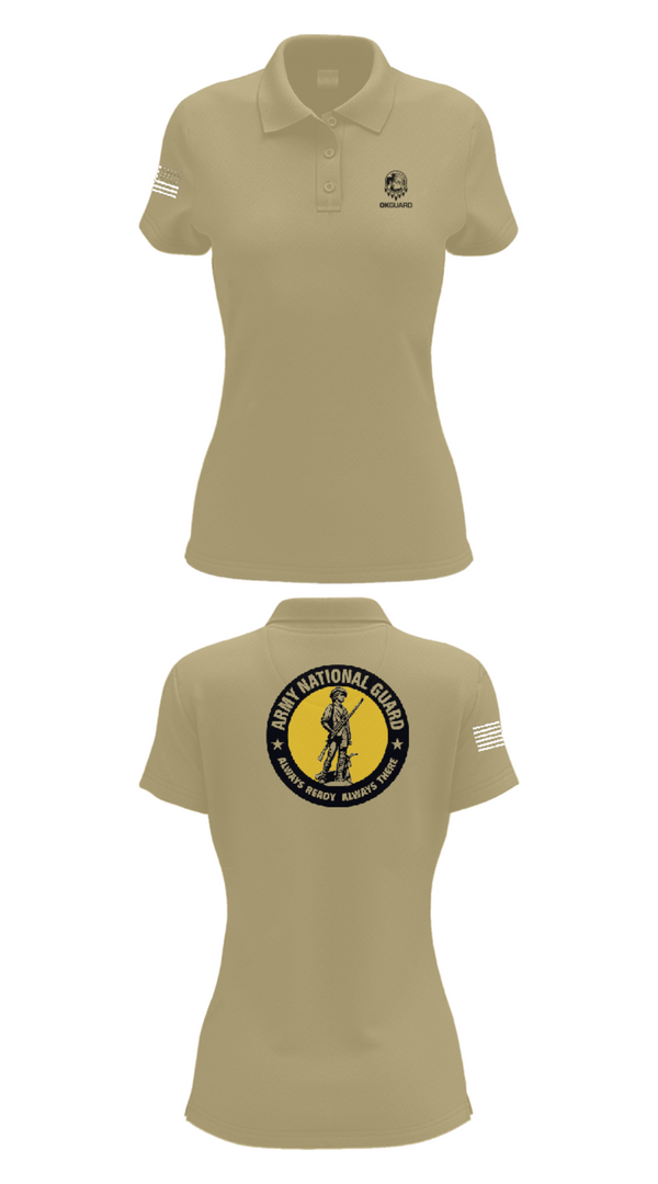 Womens Short Sleeve Performance Polo, Recruiting & Retention Battalion, National Guard, Teamtime, Team time, sublimation, custom sports apparel, team uniforms, spirit wear, spiritwear, sports uniforms, custom shirts, team store, custom team store, fundraiser sports, apparel fundraiser