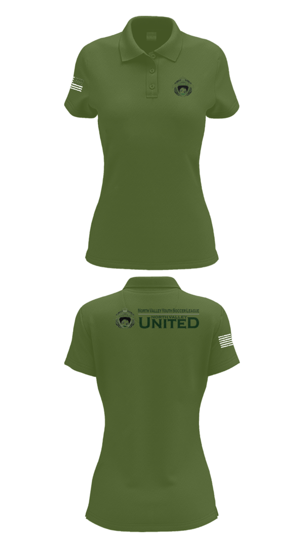 Women's Short Sleeve Performance Polo, North Valley Youth Soccer League, Men's Soccer, Teamtime, Team time, sublimation, custom sports apparel, team uniforms, spirit wear, spiritwear, sports uniforms, custom shirts, team store, custom team store, fundraiser sports, apparel fundraiser