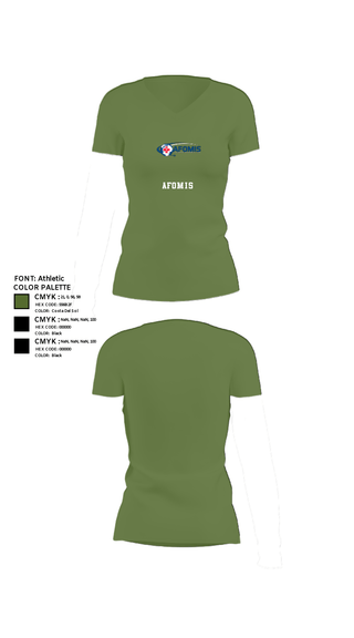 Women's Short Sleeve Vneck Shirt, AFOMIS, Air Force, Teamtime, Team time, sublimation, custom sports apparel, team uniforms, spirit wear, spiritwear, sports uniforms, custom shirts, team store, custom team store, fundraiser sports, apparel fundraiser
