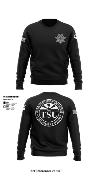 Crew Neck Sweatshirt, TSU, Police, Teamtime, Team time, sublimation, custom sports apparel, team uniforms, spirit wear, spiritwear, sports uniforms, custom shirts, team store, custom team store, fundraiser sports, apparel fundraiser