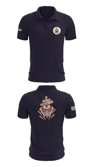 Short Sleeve Performance Polo, A Co 1/155 INF, Army, Teamtime, Team time, sublimation, custom sports apparel, team uniforms, spirit wear, spiritwear, sports uniforms, custom shirts, team store, custom team store, fundraiser sports, apparel fundraiser