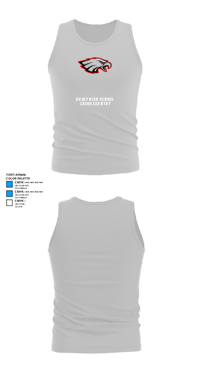 Brady High School Cross Country 78030554 Tank Top - 13