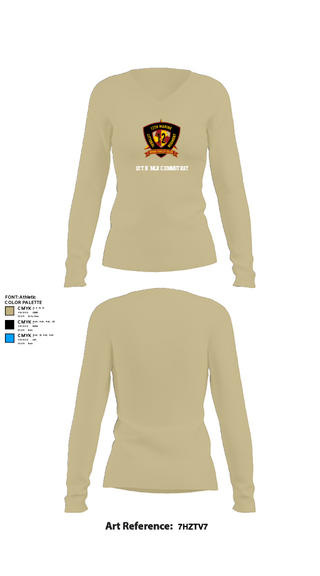 Womens Long Sleeve Vneck Shirt, 12th MLR COMMSTRAT, Marines, Teamtime, Team time, sublimation, custom sports apparel, team uniforms, spirit wear, spiritwear, sports uniforms, custom shirts, team store, custom team store, fundraiser sports, apparel fundraiser