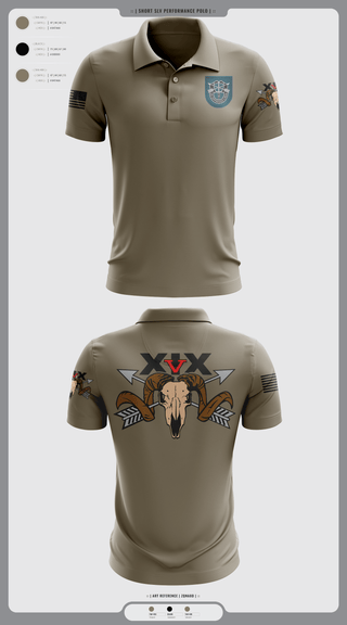 Short Sleeve Performance Polo, 5/19th SFG, National Guard, Teamtime, Team time, sublimation, custom sports apparel, team uniforms, spirit wear, spiritwear, sports uniforms, custom shirts, team store, custom team store, fundraiser sports, apparel fundraiser