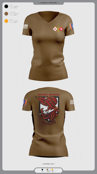 Womens Short Sleeve Vneck Shirt, USANEC-WALKER, Army, Teamtime, Team time, sublimation, custom sports apparel, team uniforms, spirit wear, spiritwear, sports uniforms, custom shirts, team store, custom team store, fundraiser sports, apparel fundraiser