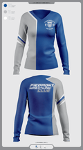 Piedmont Youth Wrestling 88138842 Women's Long Sleeve V-neck Shirt - 5
