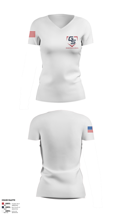 Grand Slam Alabama 25329763 Women's Short Sleeve V-neck Shirt - 2