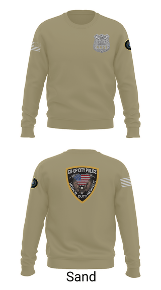 Crew Neck Sweatshirt, Co-op City Police Department, Police, Teamtime, Team time, sublimation, custom sports apparel, team uniforms, spirit wear, spiritwear, sports uniforms, custom shirts, team store, custom team store, fundraiser sports, apparel fundraiser