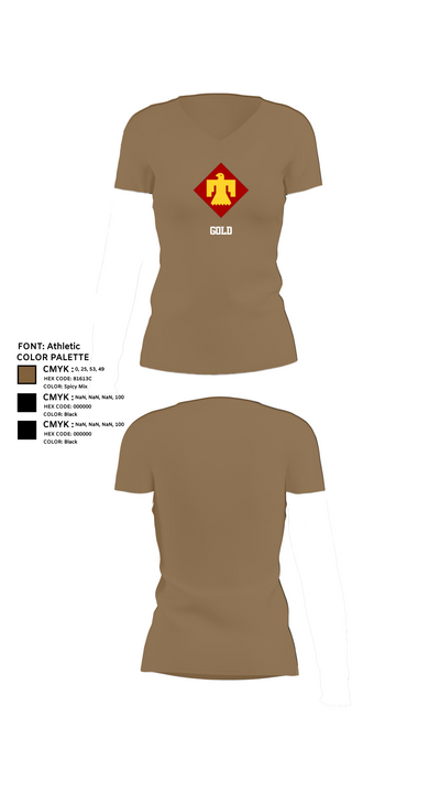 GOLD 78279862 Women's Short Sleeve V-neck Shirt - 4