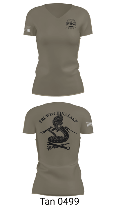 FRCW Det China Lake 77874179 Women's Short Sleeve V-neck Shirt - 38