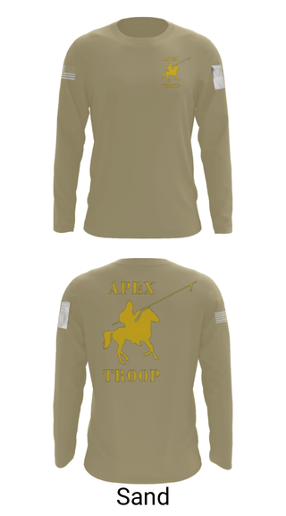 Long Sleeve Performance Shirt, Alpha Troop, 1-221 CAV, National Guard, Teamtime, Team time, sublimation, custom sports apparel, team uniforms, spirit wear, spiritwear, sports uniforms, custom shirts, team store, custom team store, fundraiser sports, apparel fundraiser